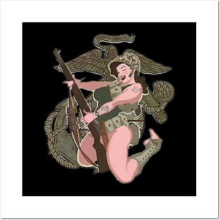 Military pin up Posters and Art